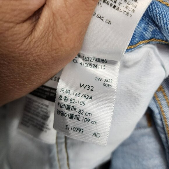 Levi's Shorts Womens 32 Blue 501 Premium Big E Button Fly Cut Off 100% Cotton - Picture 14 of 15